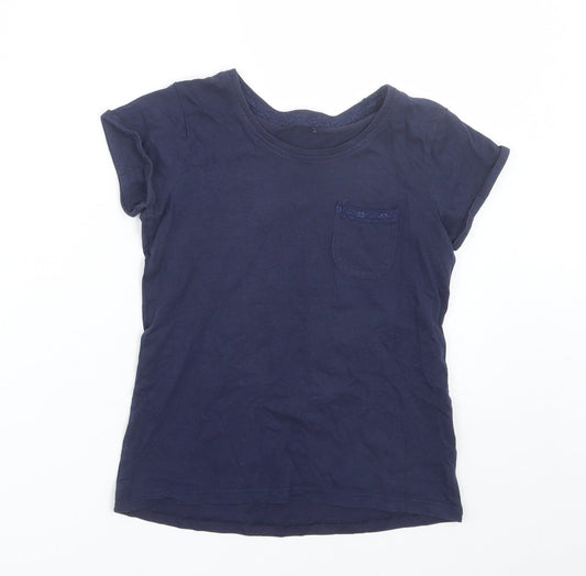 George Girls Blue   Basic T-Shirt Size 9-10 Years