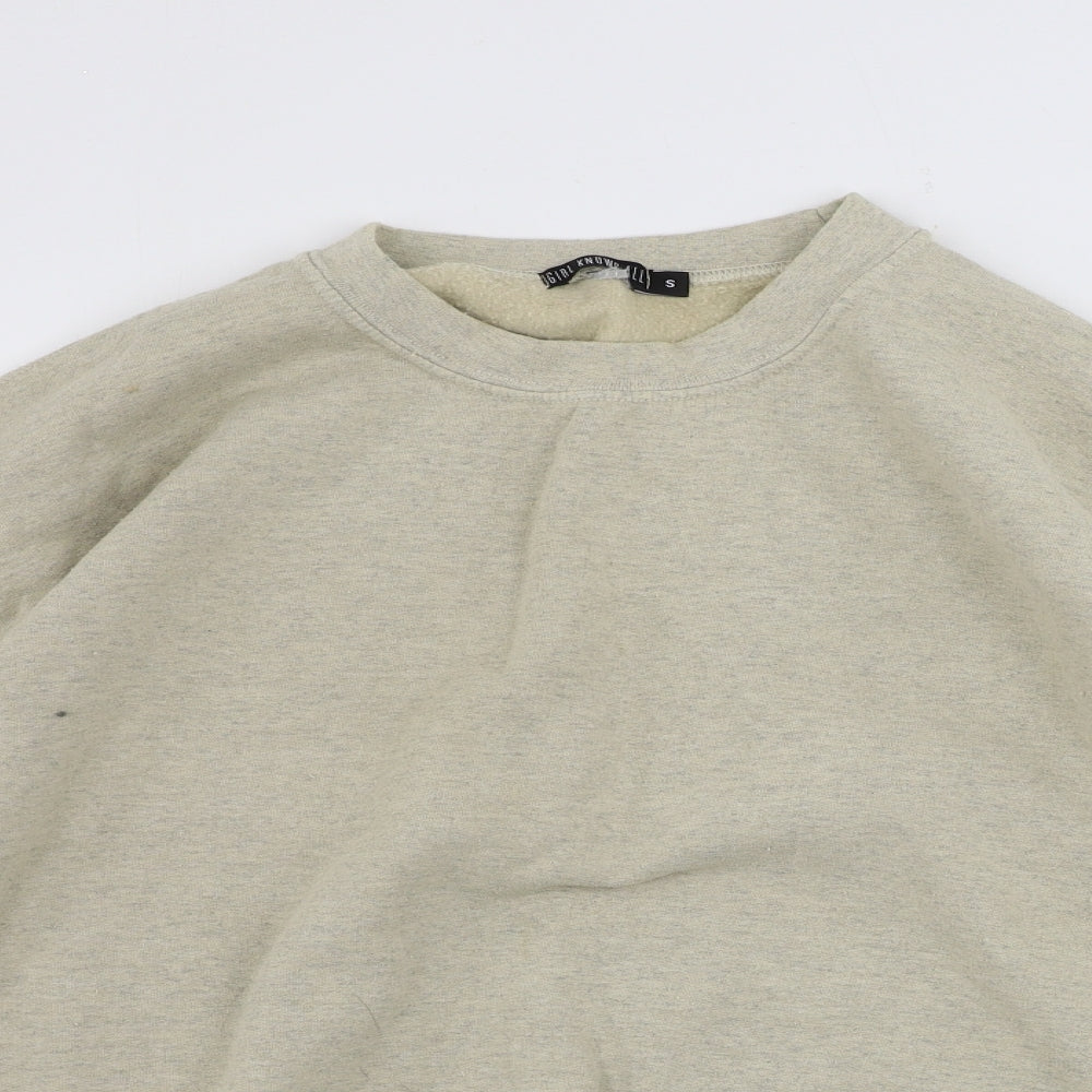 girl knows all  Womens Beige   Pullover Jumper Size S