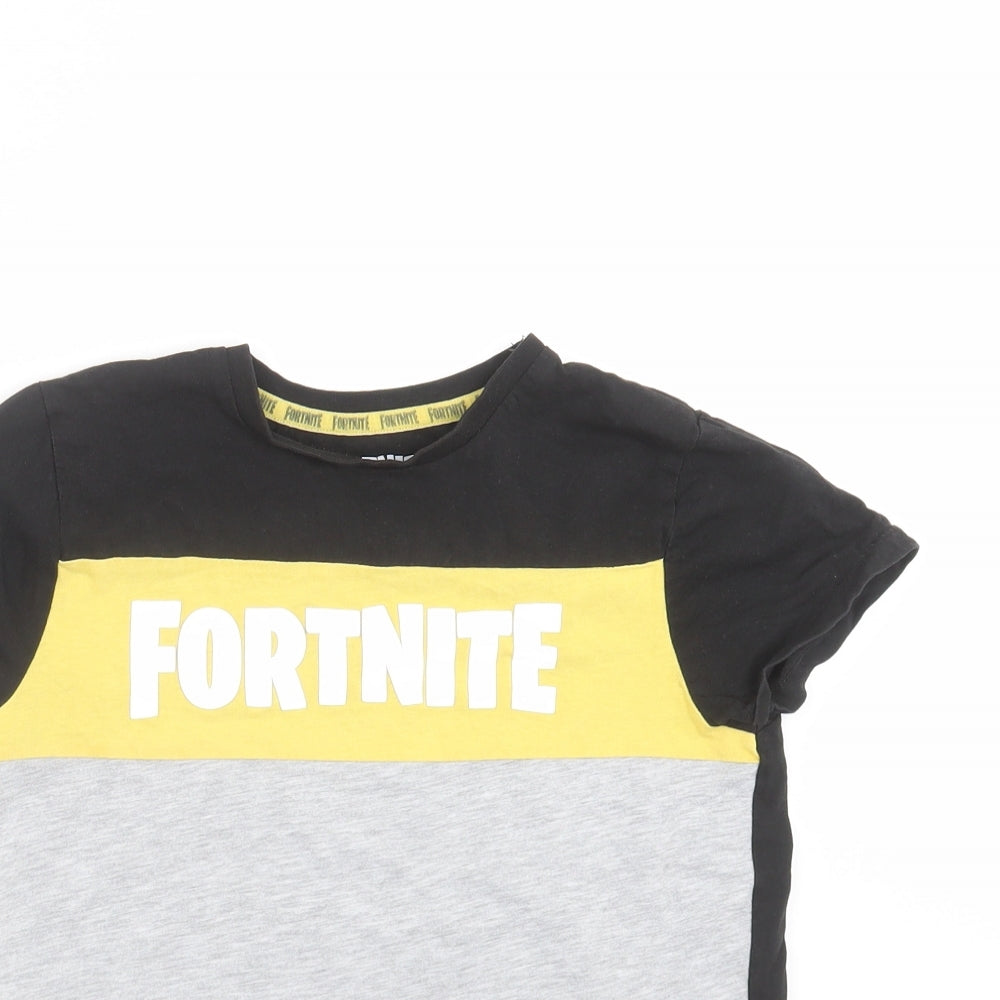 Primark Boys Black   Basic T-Shirt Size S  - FORTNITE