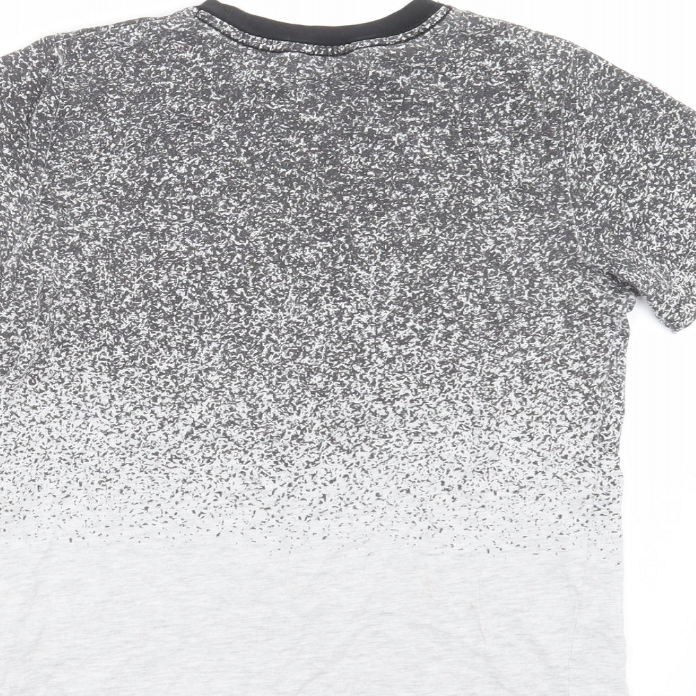 H&M Boys Grey   Basic T-Shirt Size 9-10 Years  - speckled print