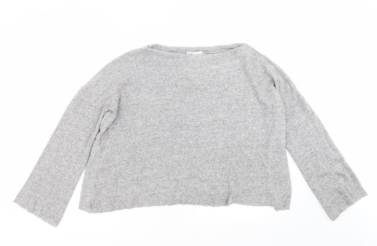 Zara Womens Grey   Pullover Jumper Size S  - Distressed hem