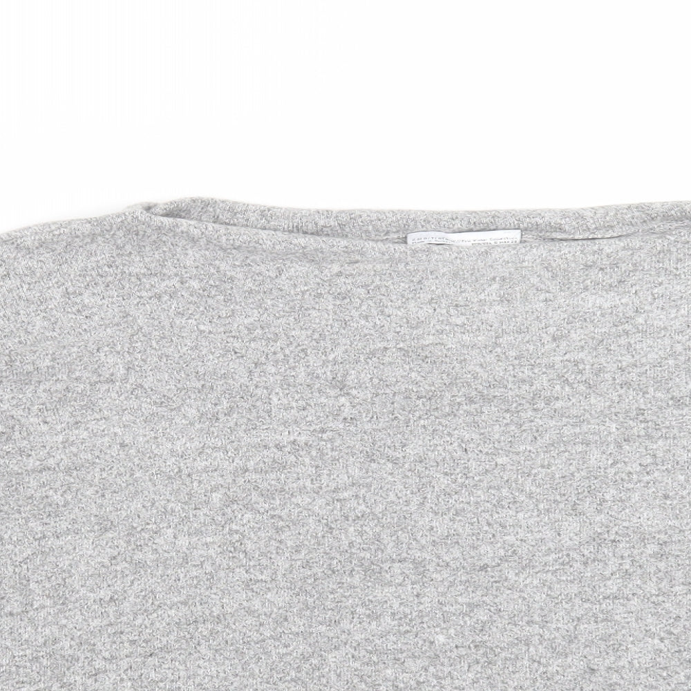 Zara Womens Grey   Pullover Jumper Size S  - Distressed hem