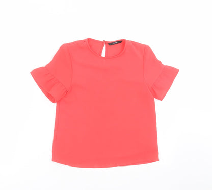 Preloved George Girls Pink   Basic Blouse Size 6-7 Years - Front