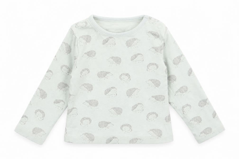 TU Baby Green   Basic T-Shirt Size 6-9 Months  - hedgehogs