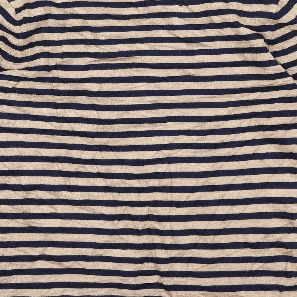 Gerry Weber Womens Brown Striped  Basic T-Shirt Size M