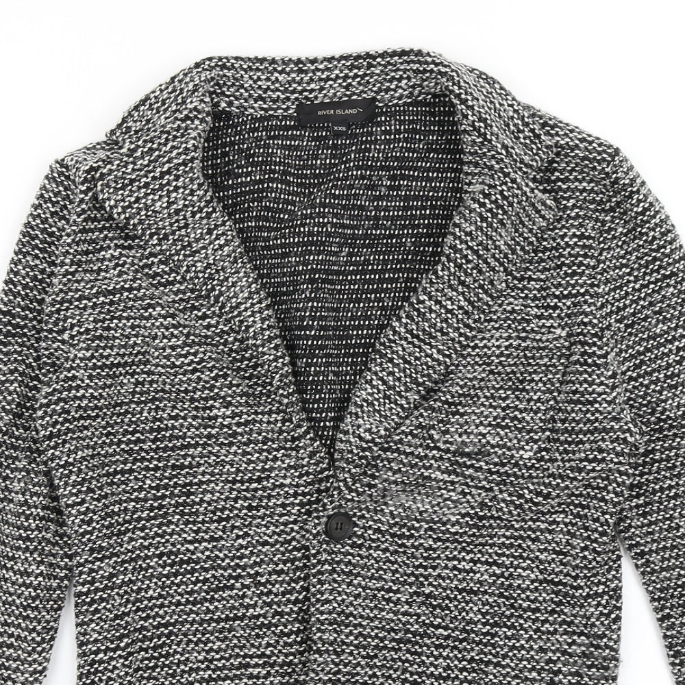 River Island Womens Grey   Jacket Blazer Size 2XS