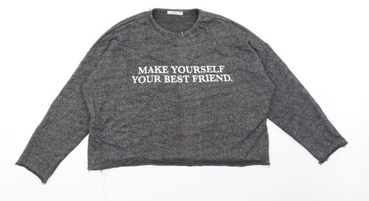 Zara Womens Grey   Pullover Jumper Size L