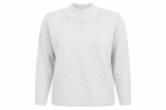Bonmarché Womens Silver Pullover Jumper Size M