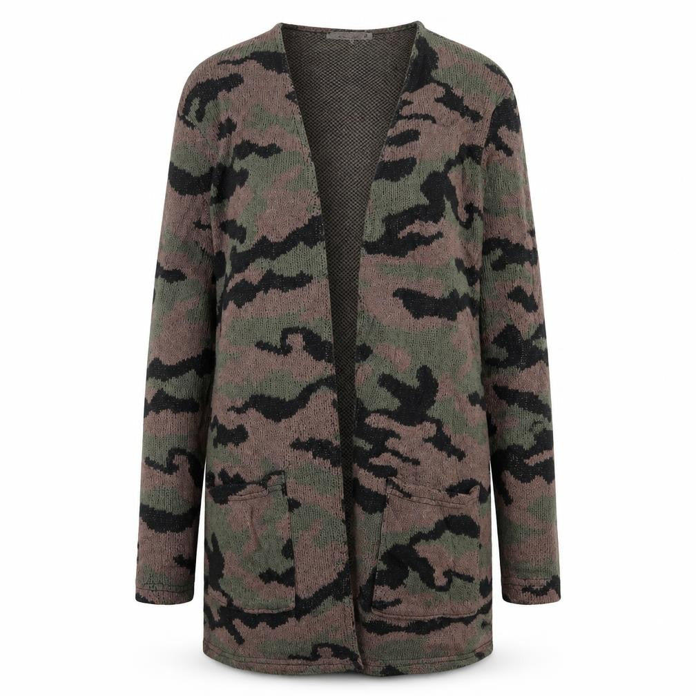 Hobi Girls Green Camouflage  Shrug Jumper Size L