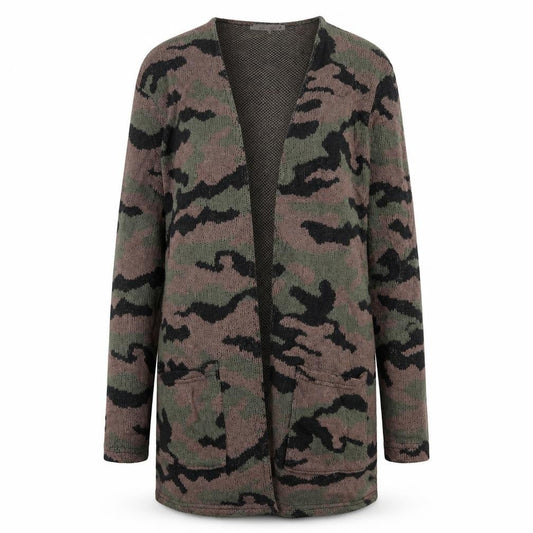 Hobi Girls Green Camouflage  Shrug Jumper Size L