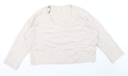 H&M Womens Pink   Pullover Jumper Size M