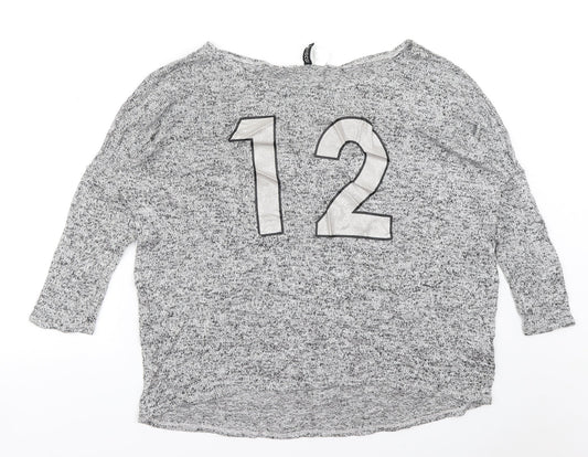 Divided Womens Grey   Pullover Jumper Size M