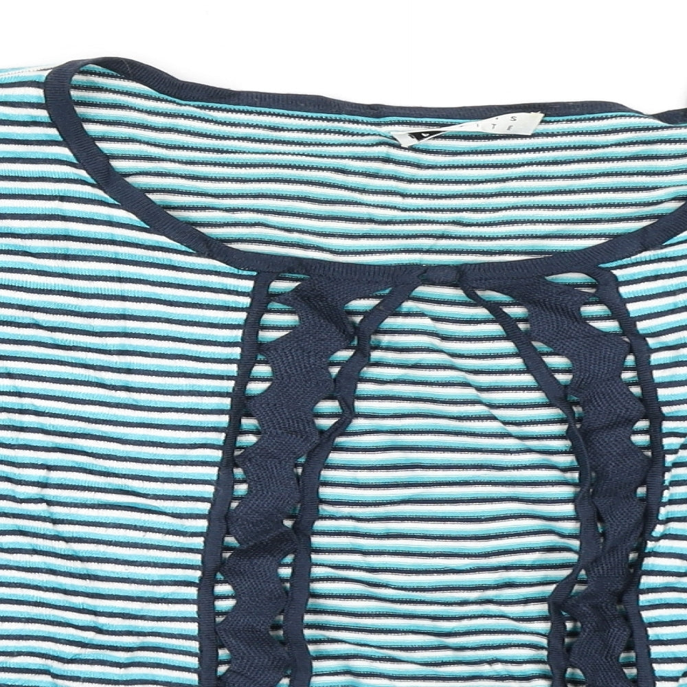 Precis Womens Blue Striped  Shrug Jumper Size L