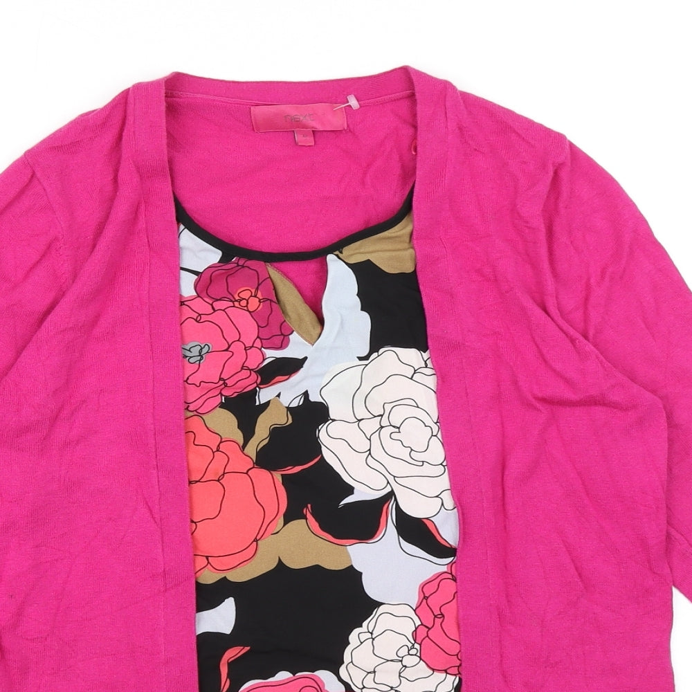 NEXT Womens Pink Floral  Pullover Jumper Size 12