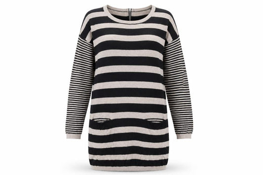 Wallis Womens Beige Striped  Jumper Dress  Size S