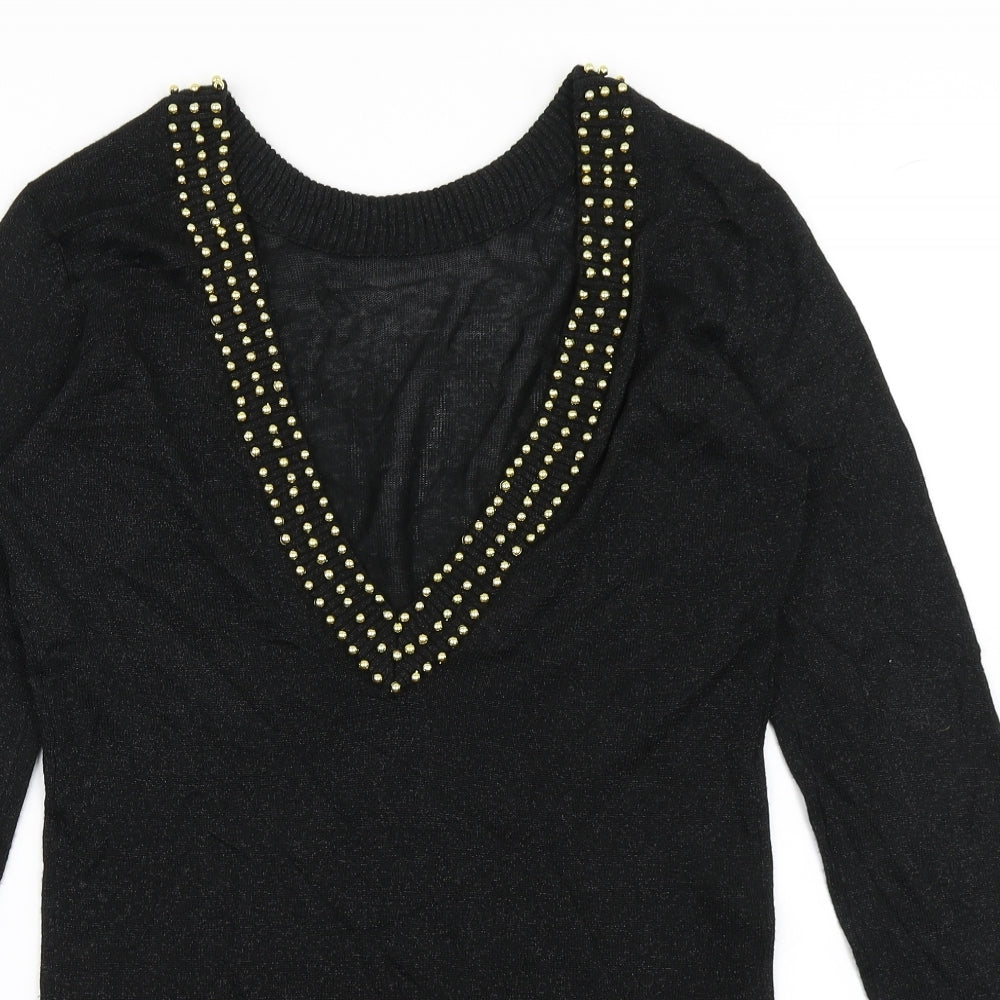 Motel Rocks Womens Black   Pullover Jumper Size S