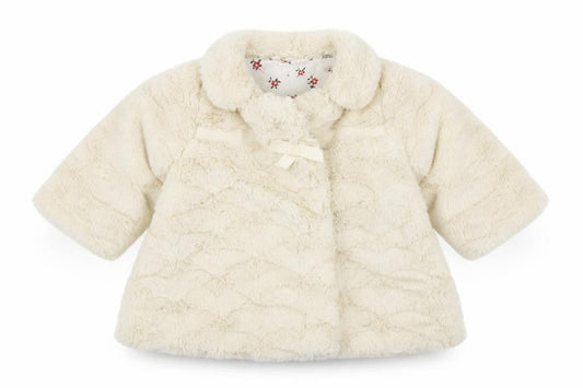 Debenhams Girls Ivory   Pea Coat Coatigan Size 0-3 Months