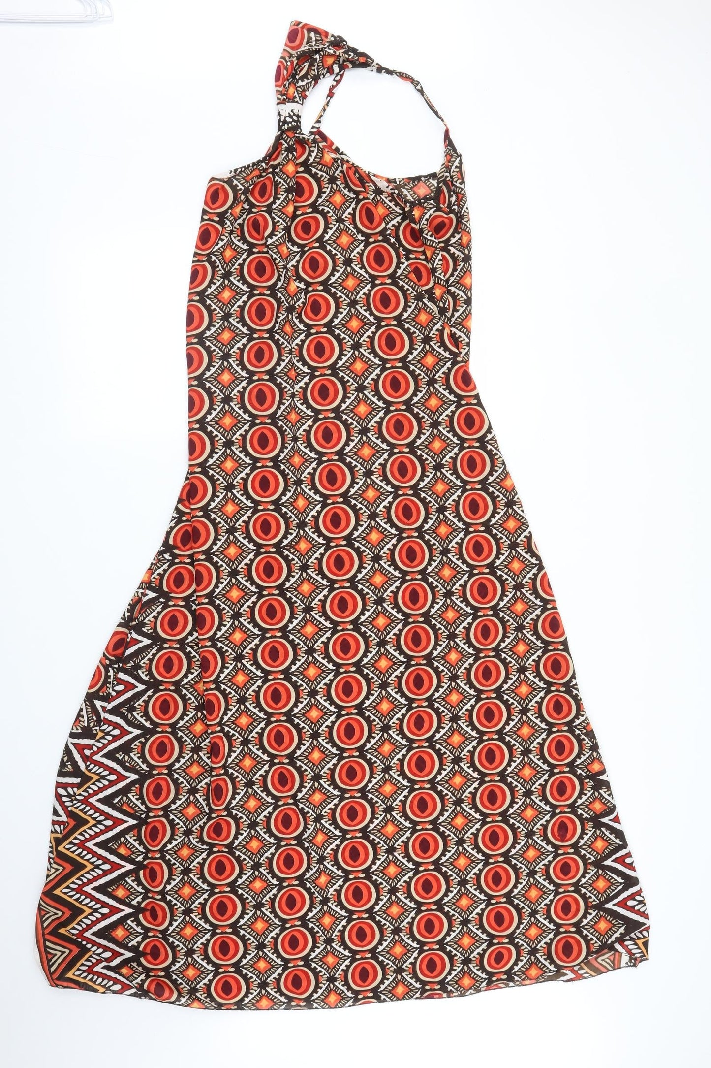Ibiza Womens Red Geometric  A-Line  Size S