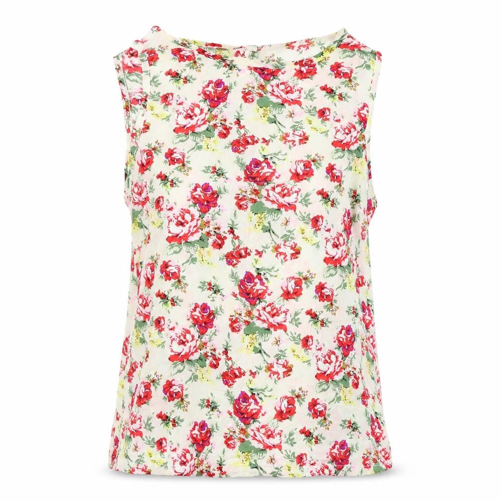 Amber Krystal Womens Multicoloured Floral  Basic Blouse Size M