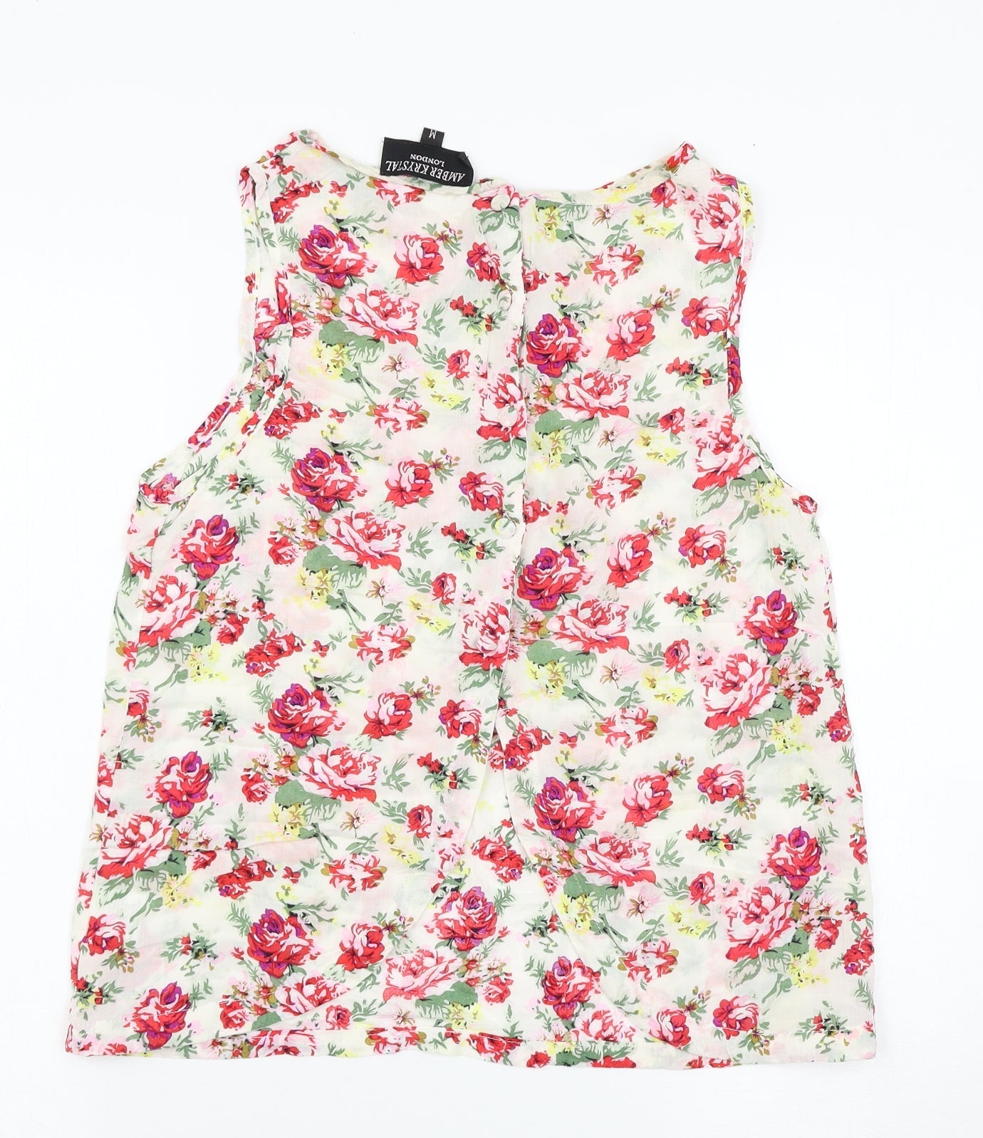 Amber Krystal Womens Multicoloured Floral  Basic Blouse Size M