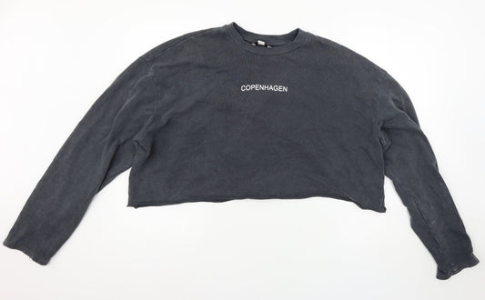 Topshop Womens Grey   Pullover Sweatshirt Size 10