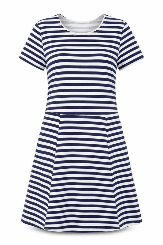 Womens Blue Striped  T-Shirt Dress  Size 8