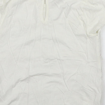 Monsoon Girls White   Basic T-Shirt Size 5-6 Years