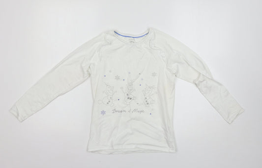 Marks and Spencer Girls White   Basic T-Shirt Size 9-10 Years