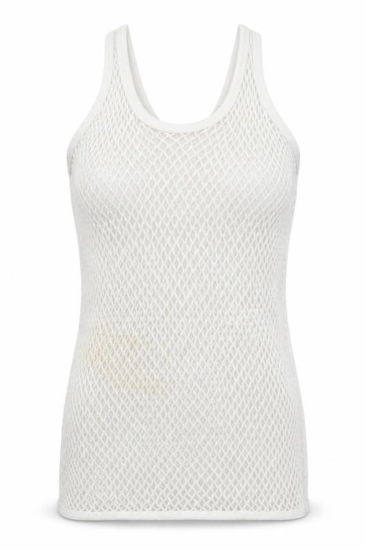 5 Star Womens White   Basic Tank Size M