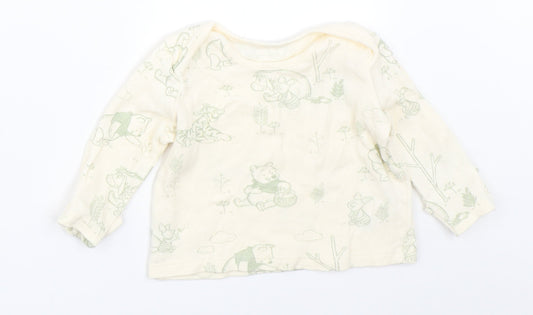 George Boys Ivory   Basic T-Shirt Size 0-3 Months  - disney