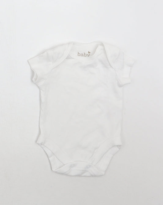M&Co Baby White   Babygrow One-Piece Size 0-3 Months