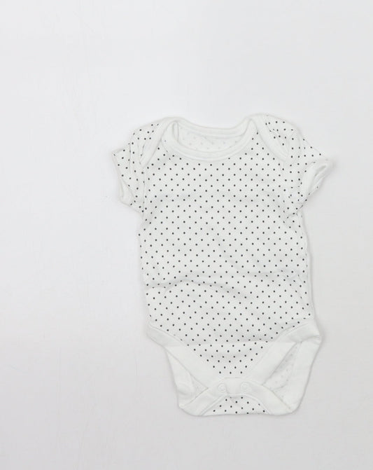 George Baby White Geometric  Babygrow One-Piece Size 0-3 Months