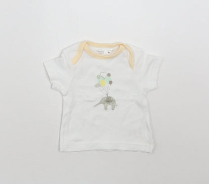 M^co Baby White   Basic T-Shirt Size 0-3 Months