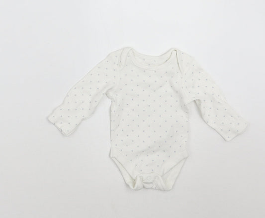Marks and Spencer Baby White Geometric  Babygrow One-Piece Size Newborn