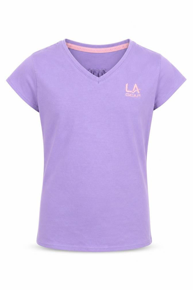 LA Gear Girls Purple   Basic T-Shirt Size 11 Years