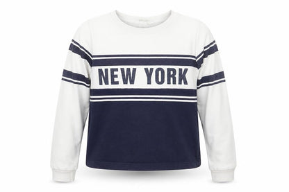 H&M Girls White Striped  Pullover Jumper Size 11 Years