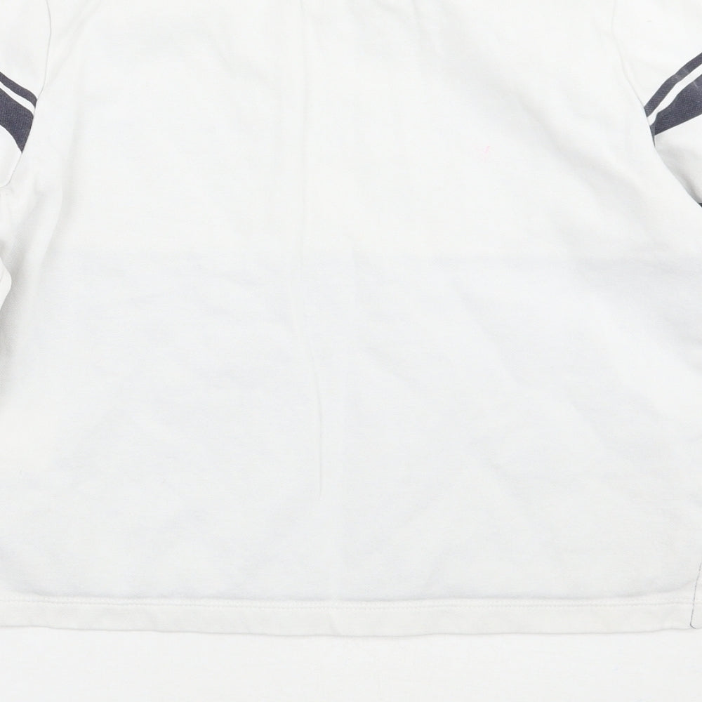 H&M Girls White Striped  Pullover Jumper Size 11 Years