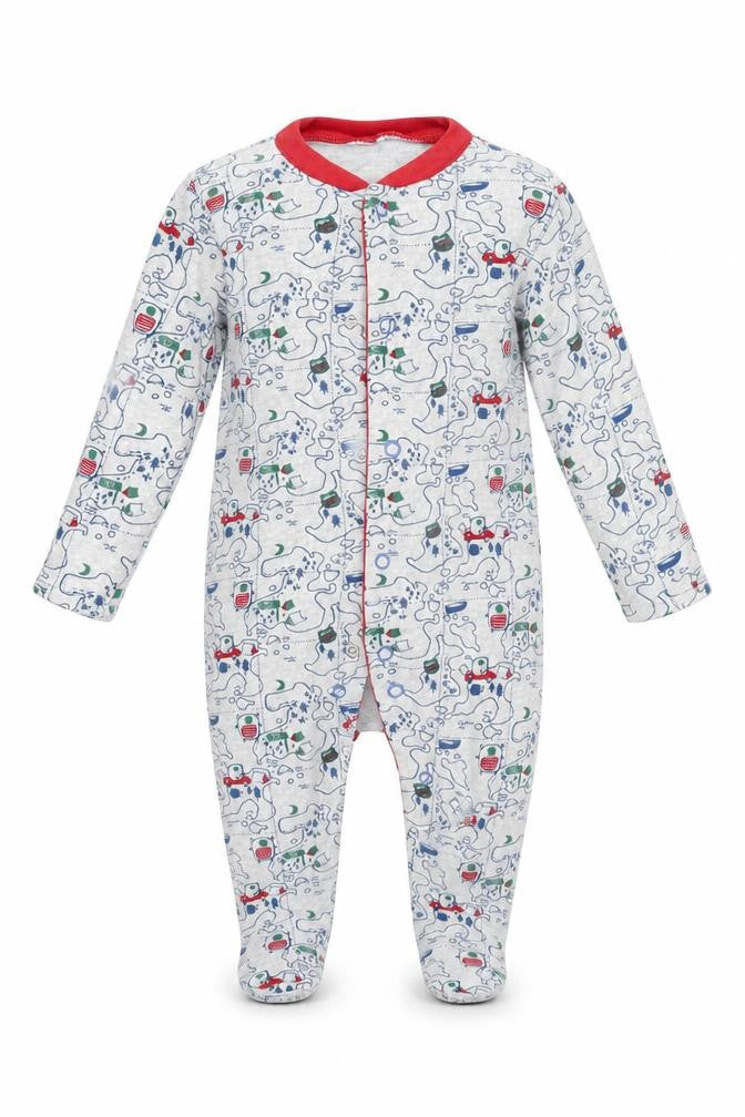 TU Baby Grey Geometric  Babygrow One-Piece Size 3-6 Months