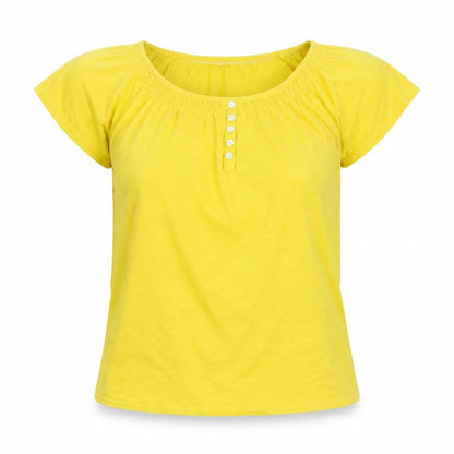 Isle Womens Yellow   Basic T-Shirt Size S