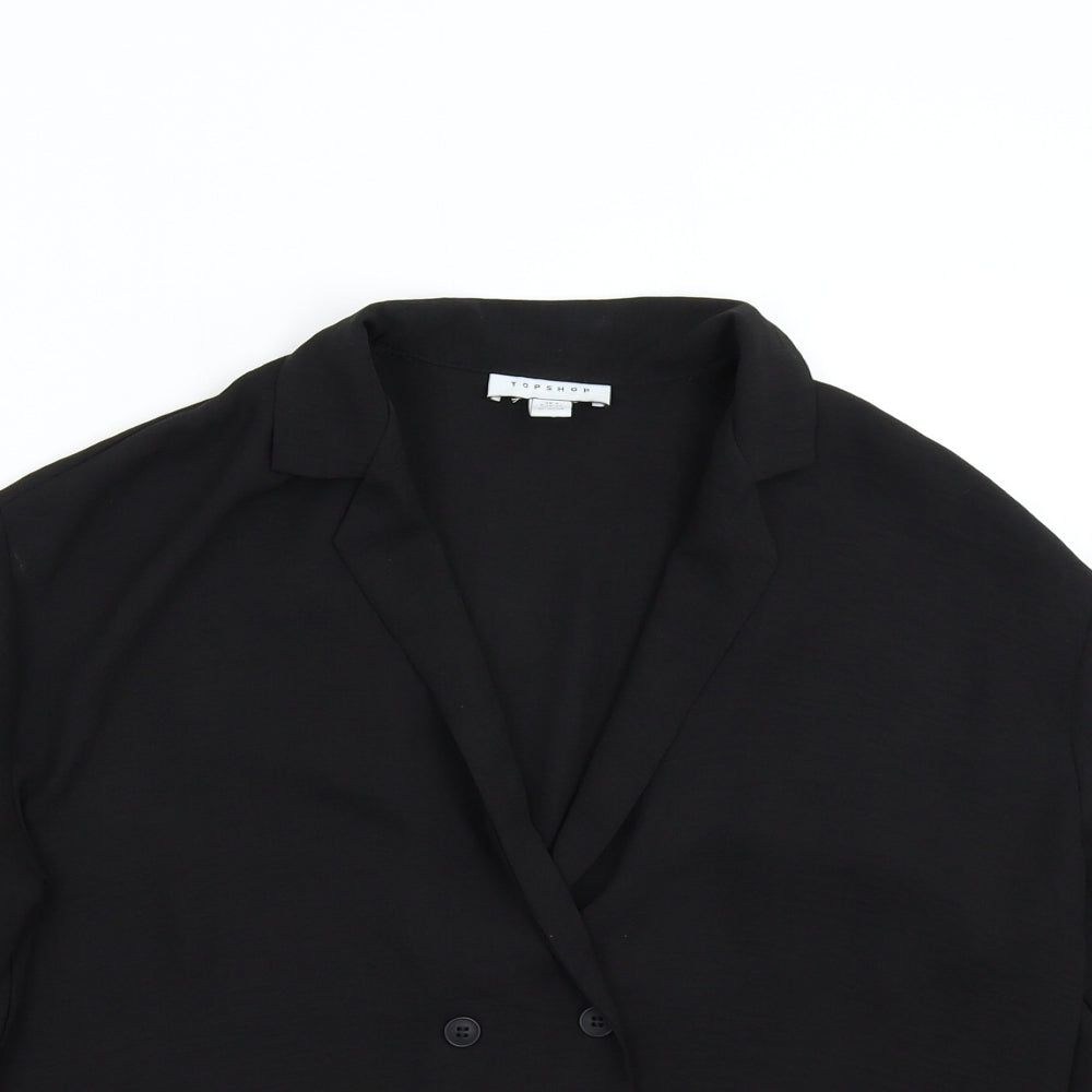 Topshop Womens Black   Basic Blouse Size 6