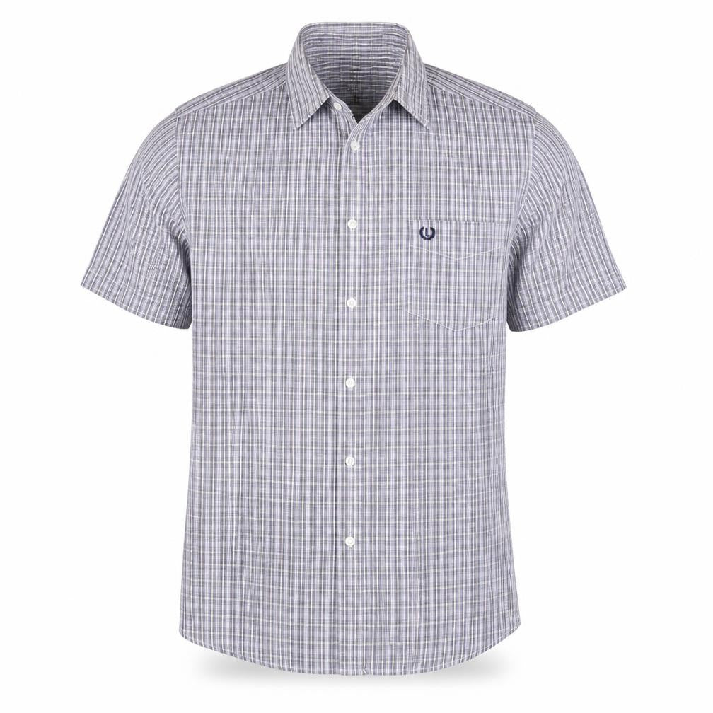 Lincoln Mens Blue Check   Button-Up Size S
