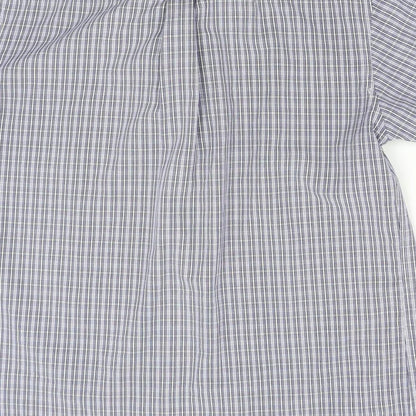 Lincoln Mens Blue Check   Button-Up Size S