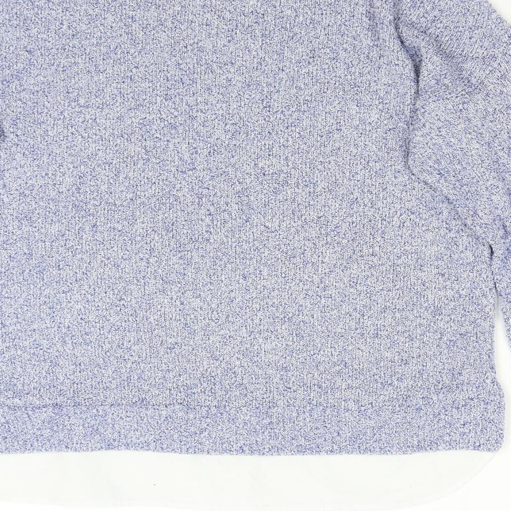 George Womens Blue  Knit Pullover Jumper Size 12