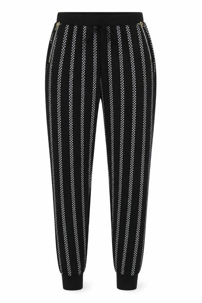 Preworn Womens Black Striped  Sweatpants Trousers Size S L26 in