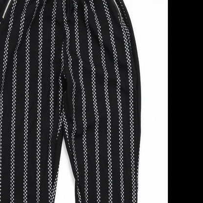 Preworn Womens Black Striped  Sweatpants Trousers Size S L26 in