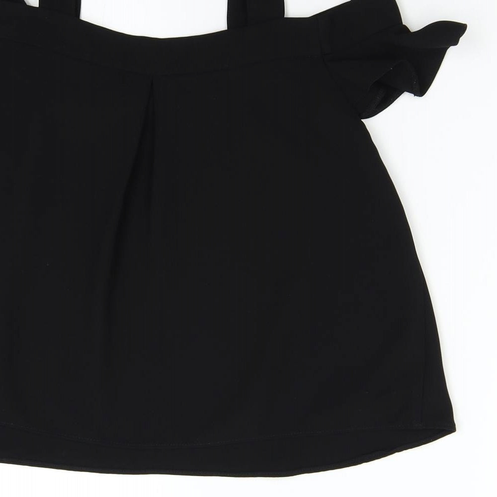 Topshop Womens Black   Basic Blouse Size 8