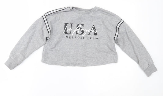Primark Girls Grey   Pullover Sweatshirt Size 7-8 Years