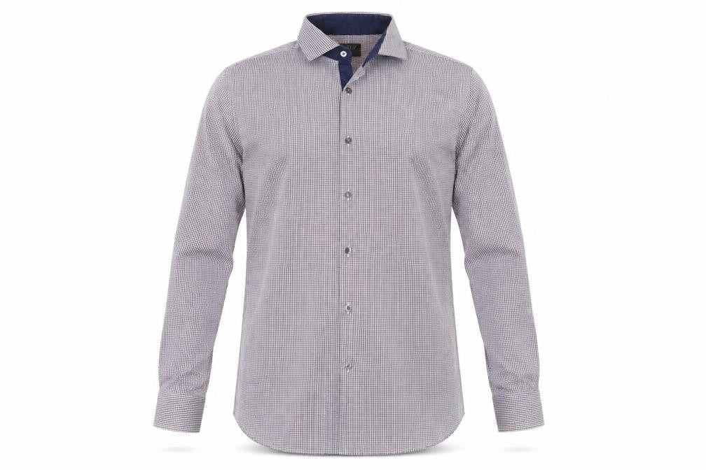 Marks & Spencer Mens Blue Plaid   Button-Up Size 14.5