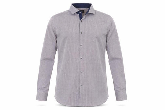 Marks & Spencer Mens Blue Plaid   Button-Up Size 14.5