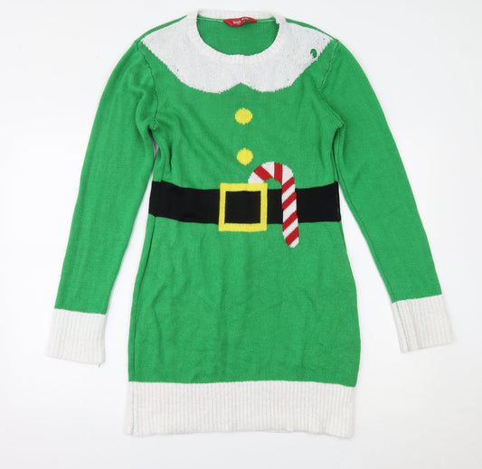 Jingle Bells Womens Green   Bodycon  Size M